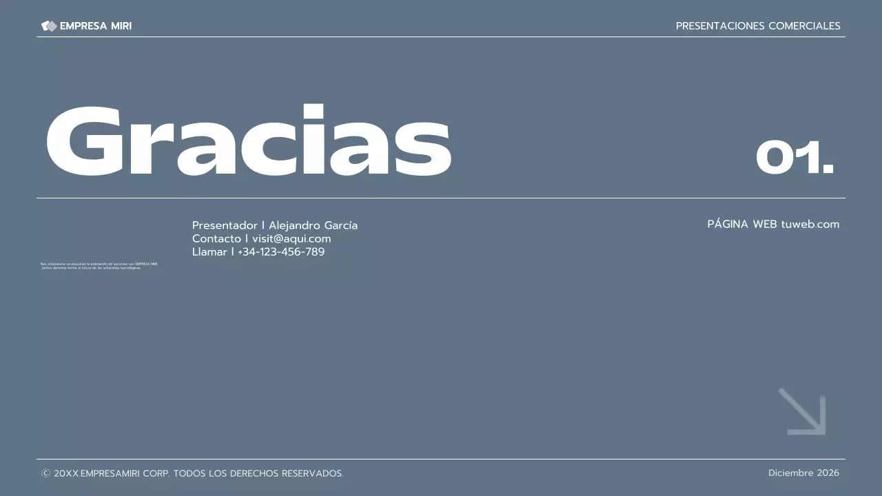 gris presentación de empresa moderna