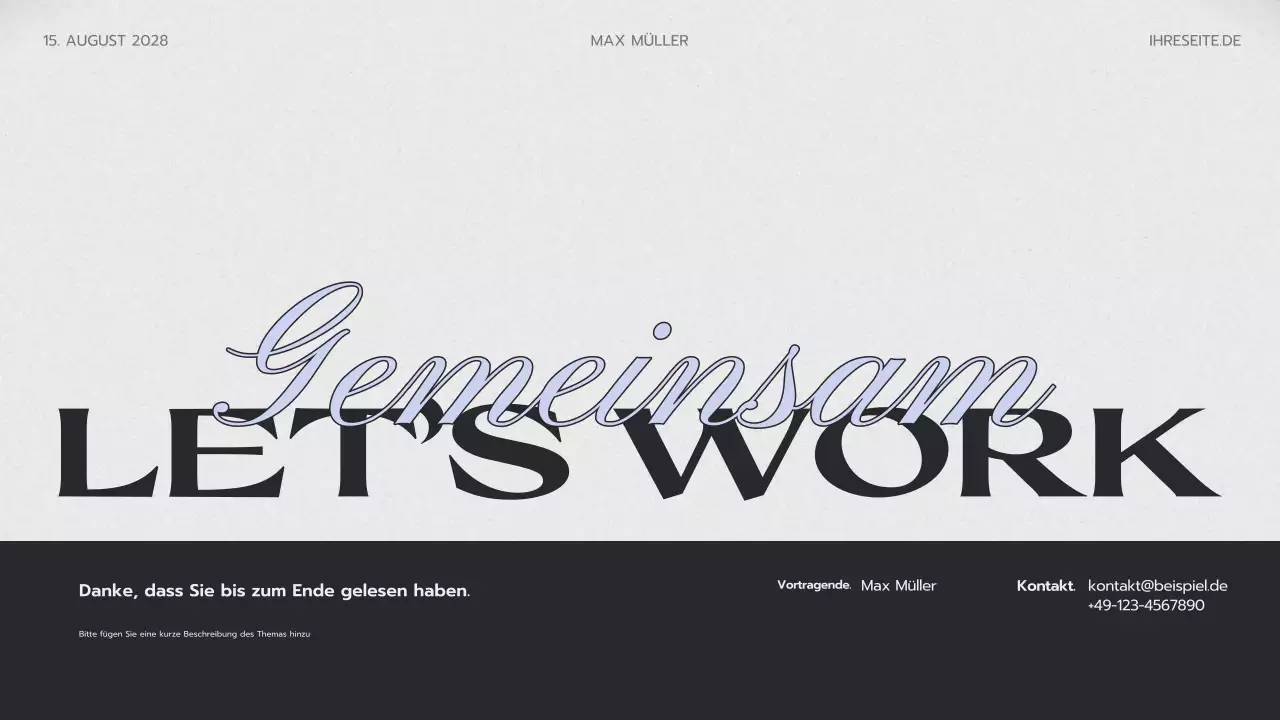 graues modernes Portfolio Lebenslauf