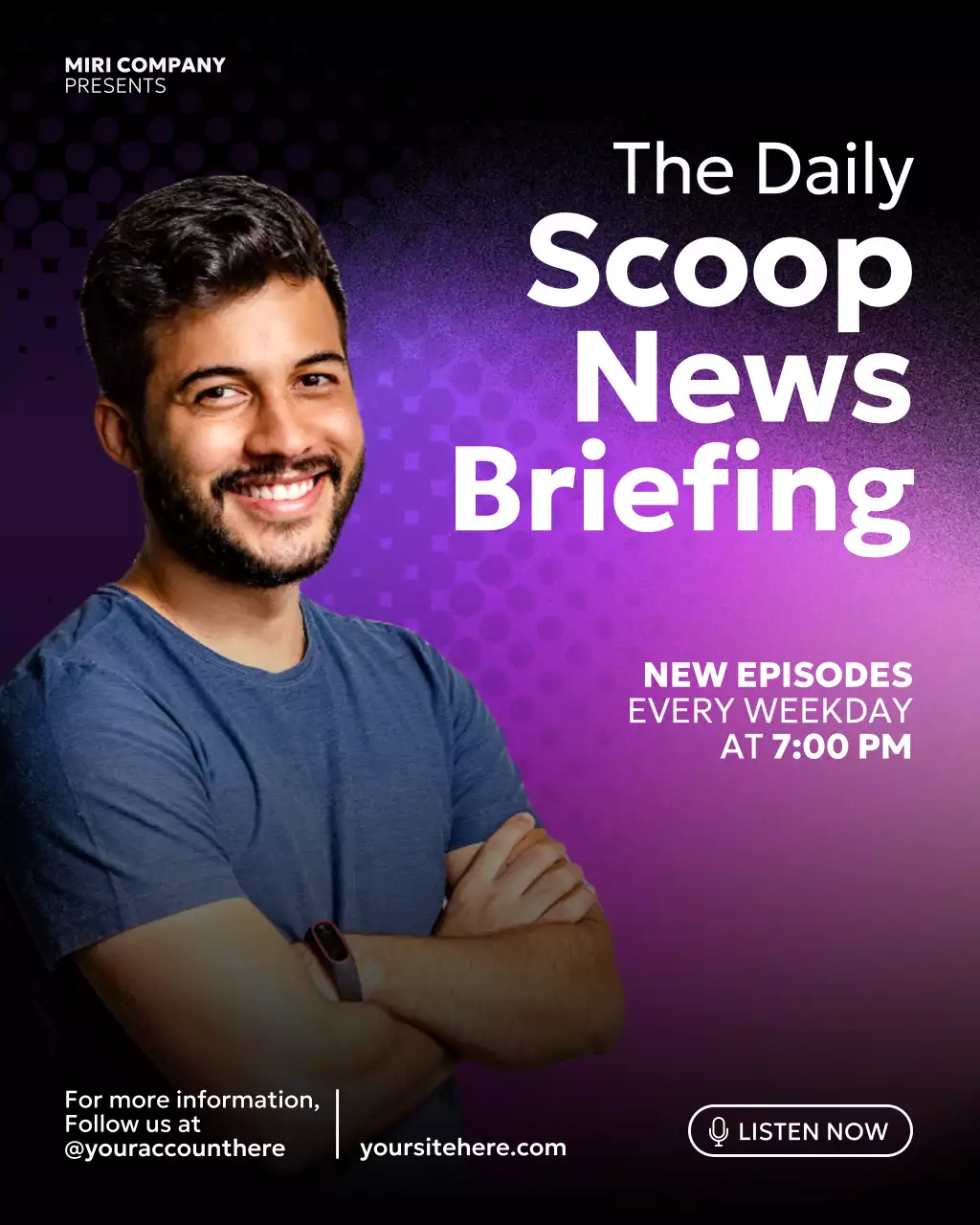 Modern News Podcast Advertisement Instagram Post