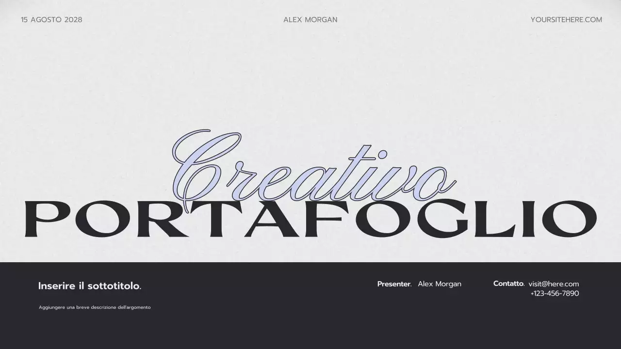 curriculum portfolio moderno grigio