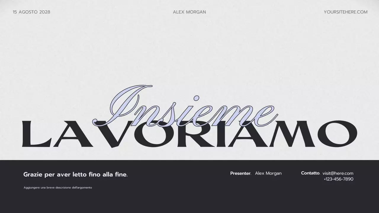 curriculum portfolio moderno grigio