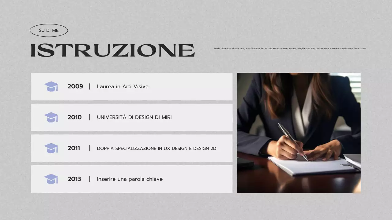 curriculum portfolio moderno grigio