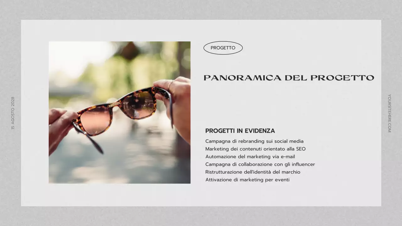 curriculum portfolio moderno grigio