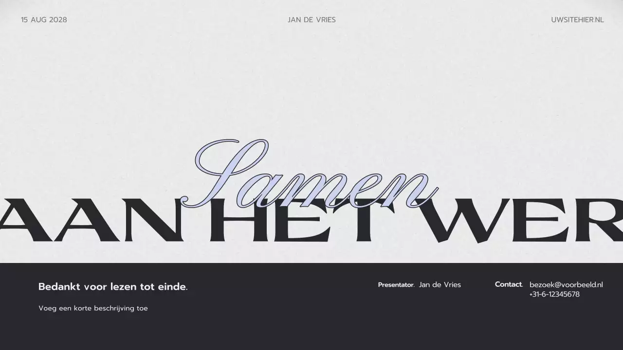 grijs modern portfolio cv