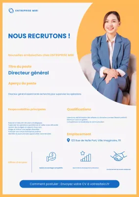 annonce de recrutement d'employés