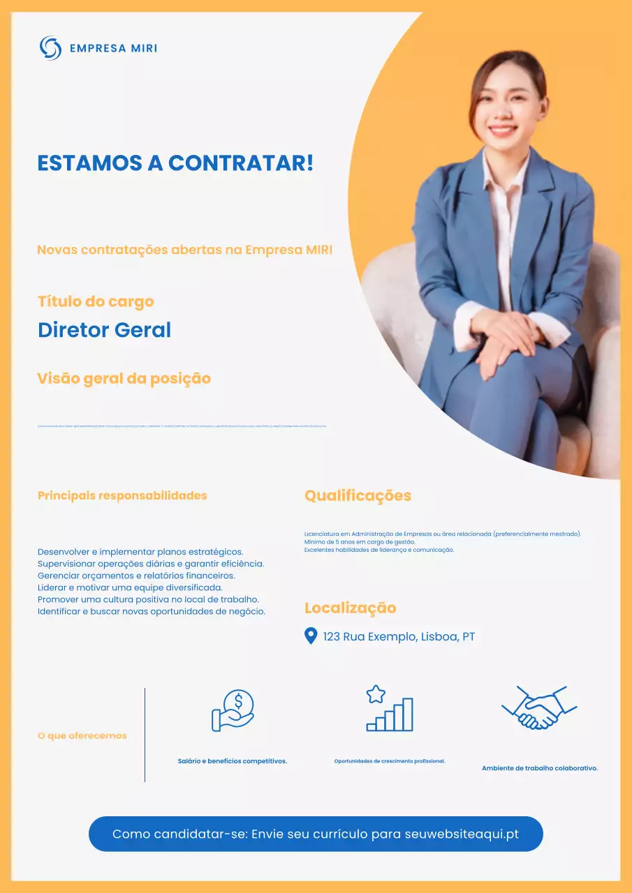 anúncio de recrutamento de trabalhadores