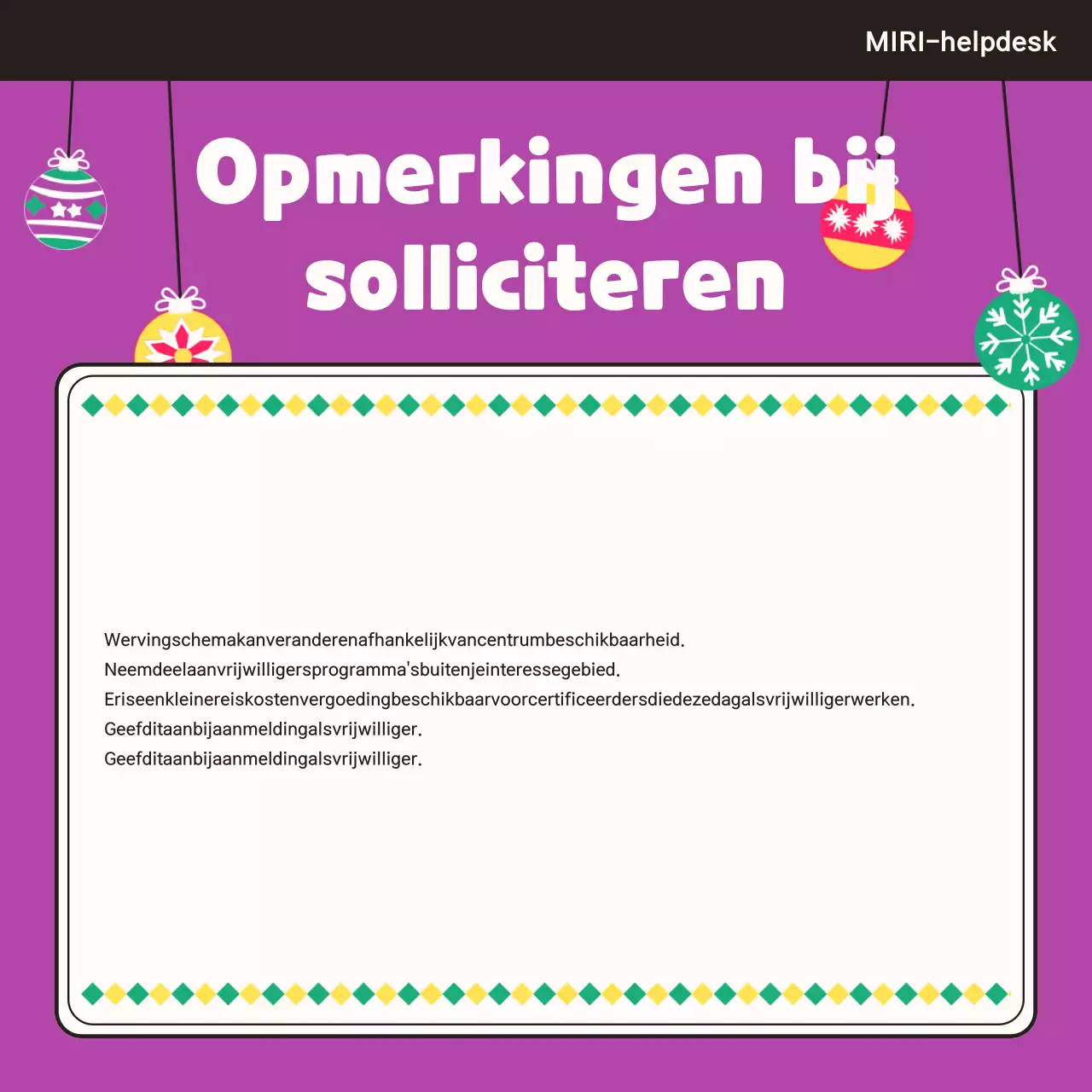 Kijk uit naar onze mogelijkheden voor vrijwilligers aan het einde van het jaar