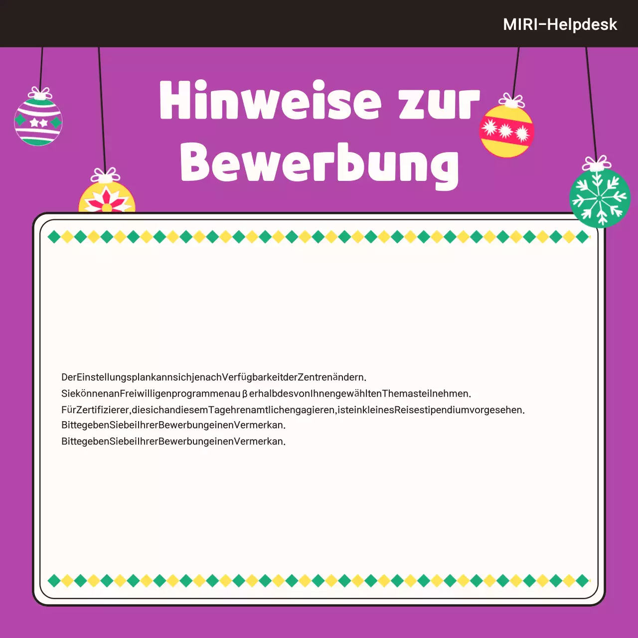 Halten Sie Ausschau nach unseren Freiwilligenangeboten zum Jahresende