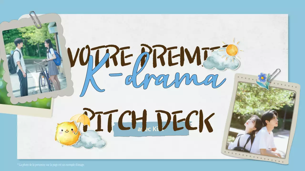 blue aesthetic k-drama fandom pitch deck