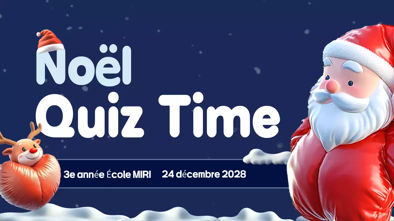 présentation du quiz de noël bleu