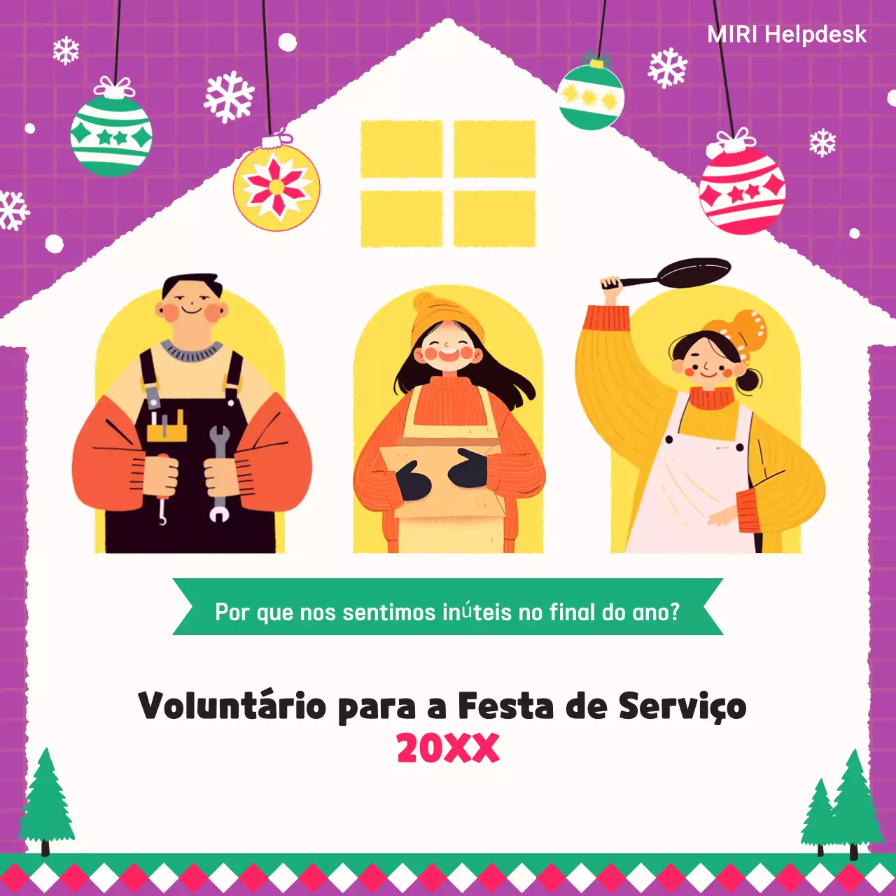 Fique atento às nossas oportunidades de voluntariado de fim de ano