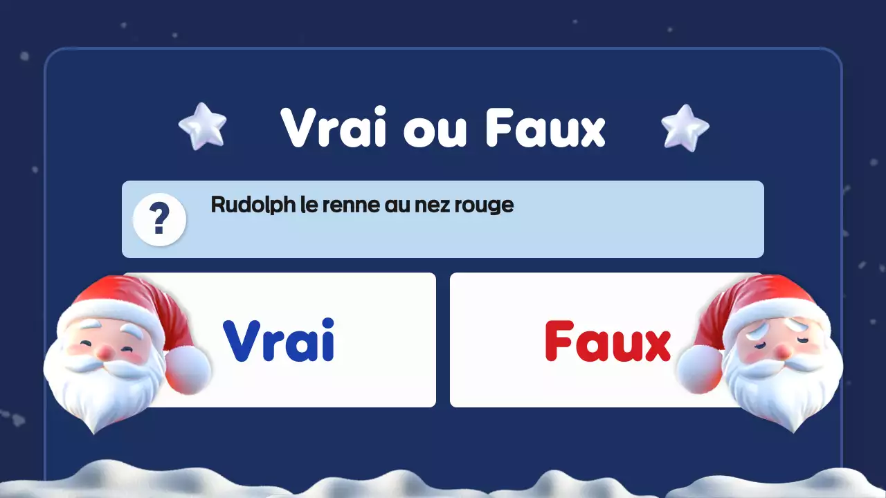 présentation du quiz de noël bleu