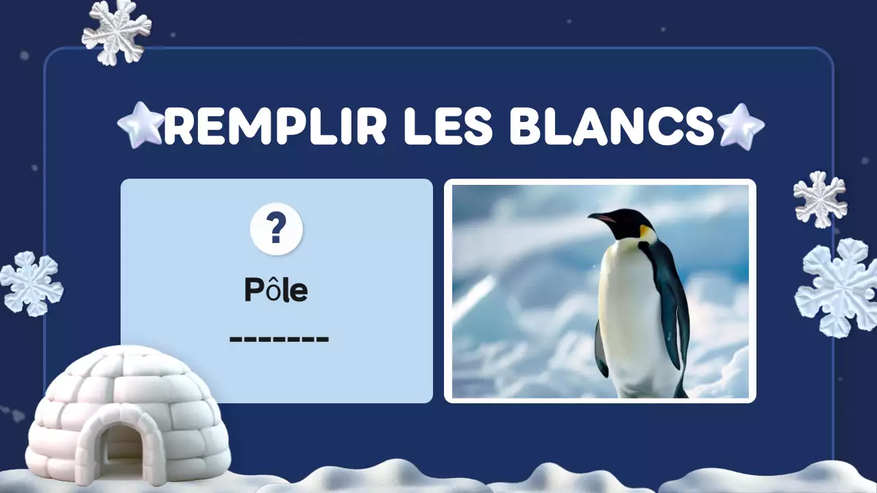 présentation du quiz de noël bleu