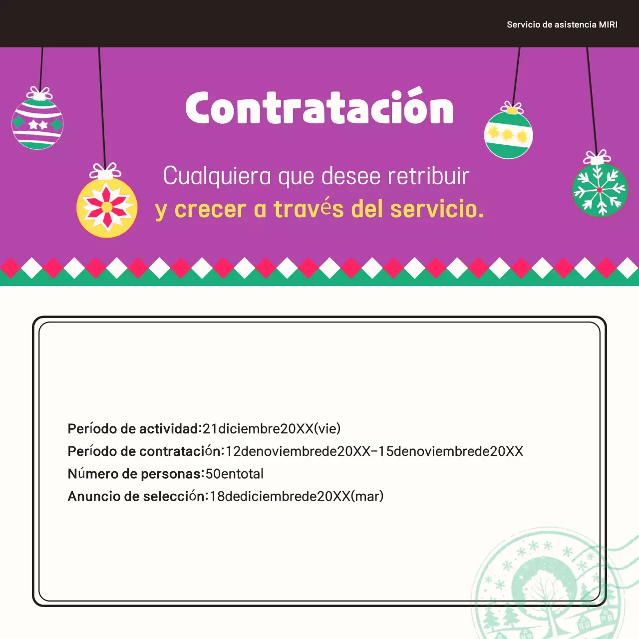 Esté atento a nuestras oportunidades de voluntariado de fin de año