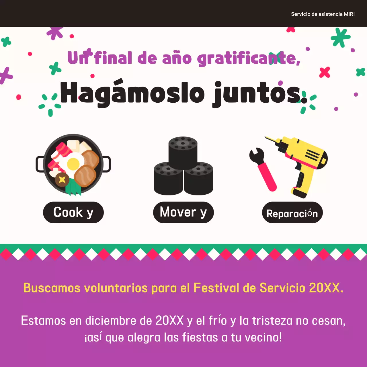 Esté atento a nuestras oportunidades de voluntariado de fin de año