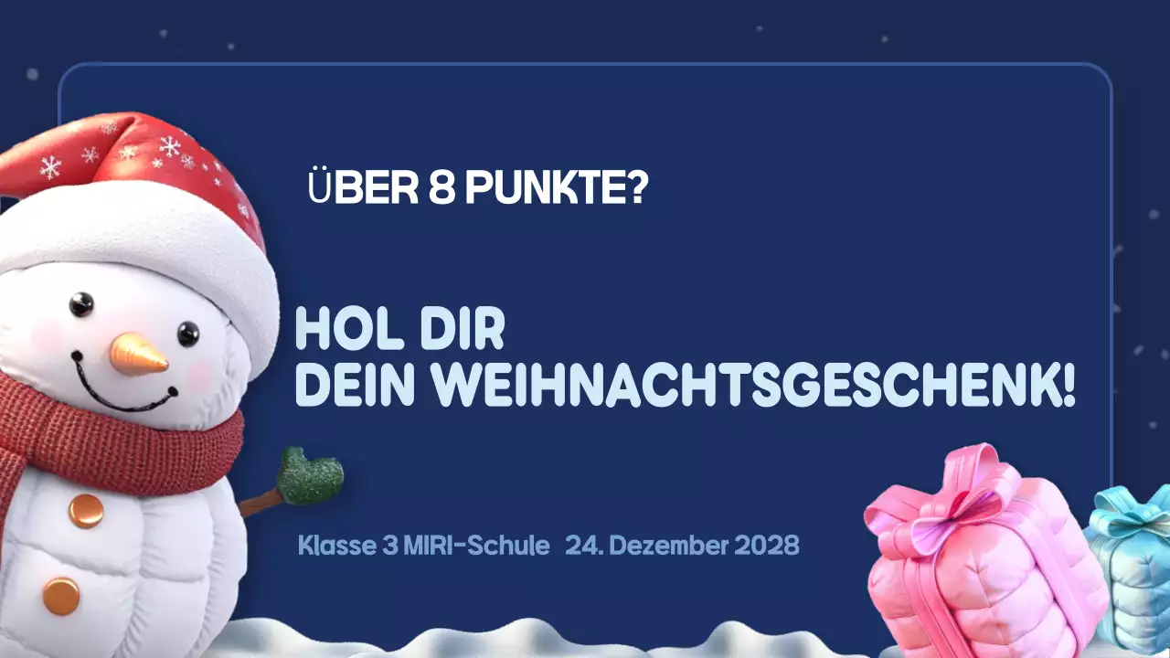 blaues weihnachtsquiz präsentation