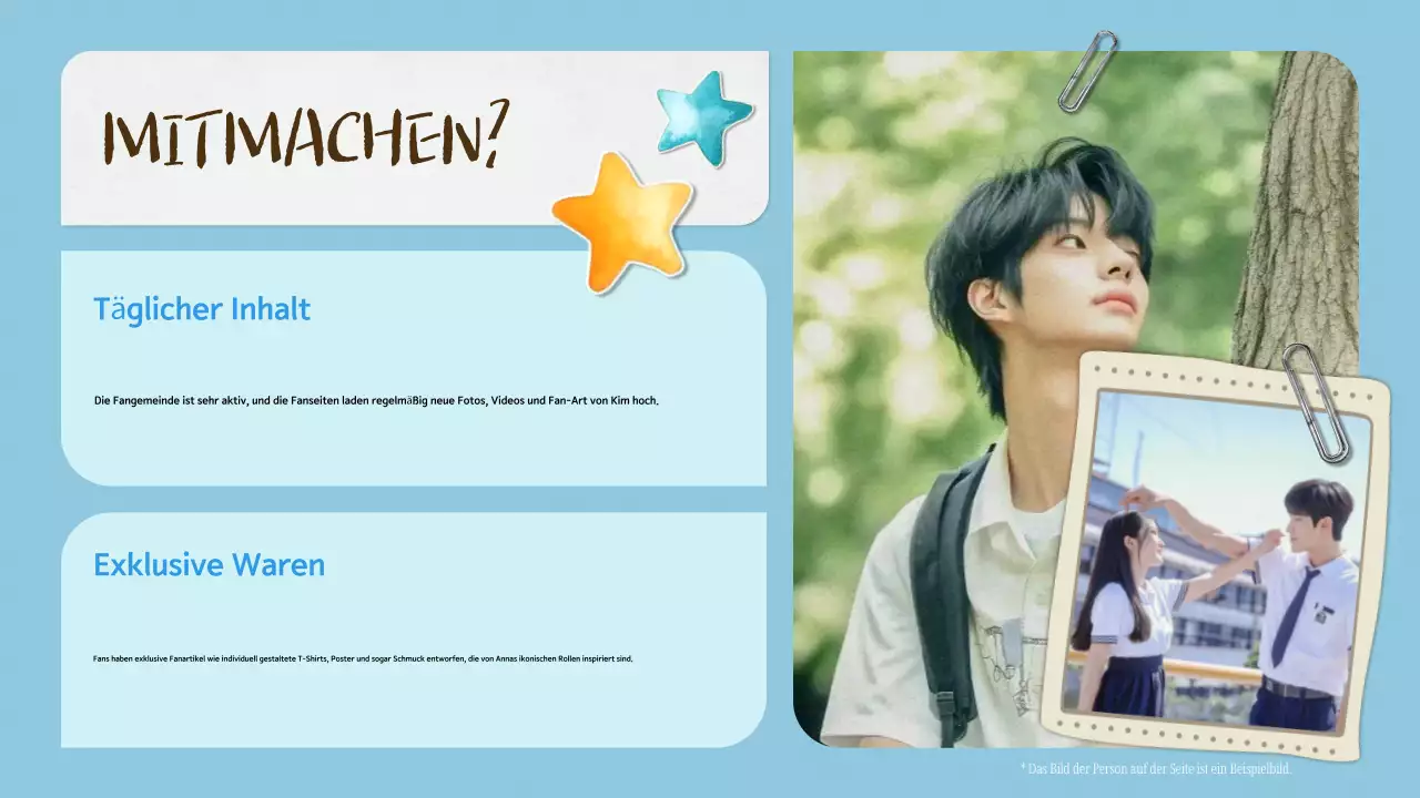 Blaue Ästhetik K-Drama Fandom Pitch Deck