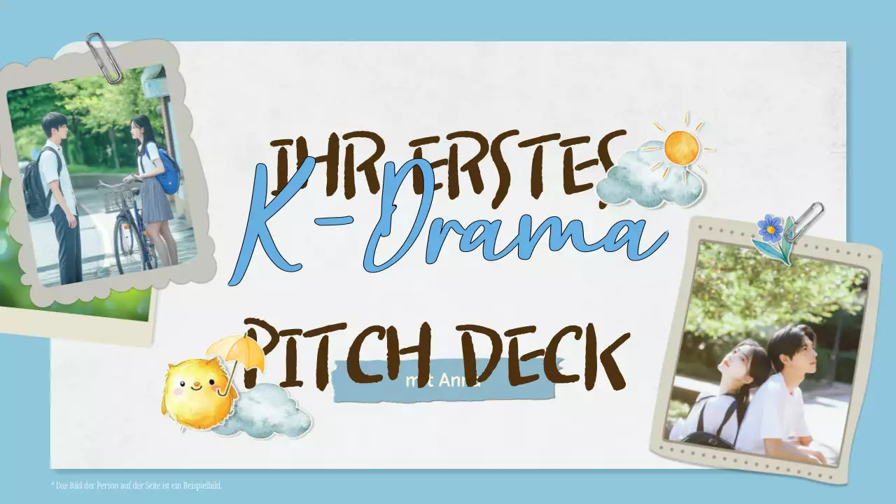 Blaue Ästhetik K-Drama Fandom Pitch Deck