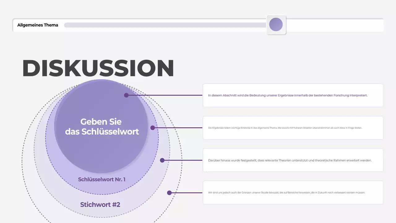 lila moderne These Präsentation