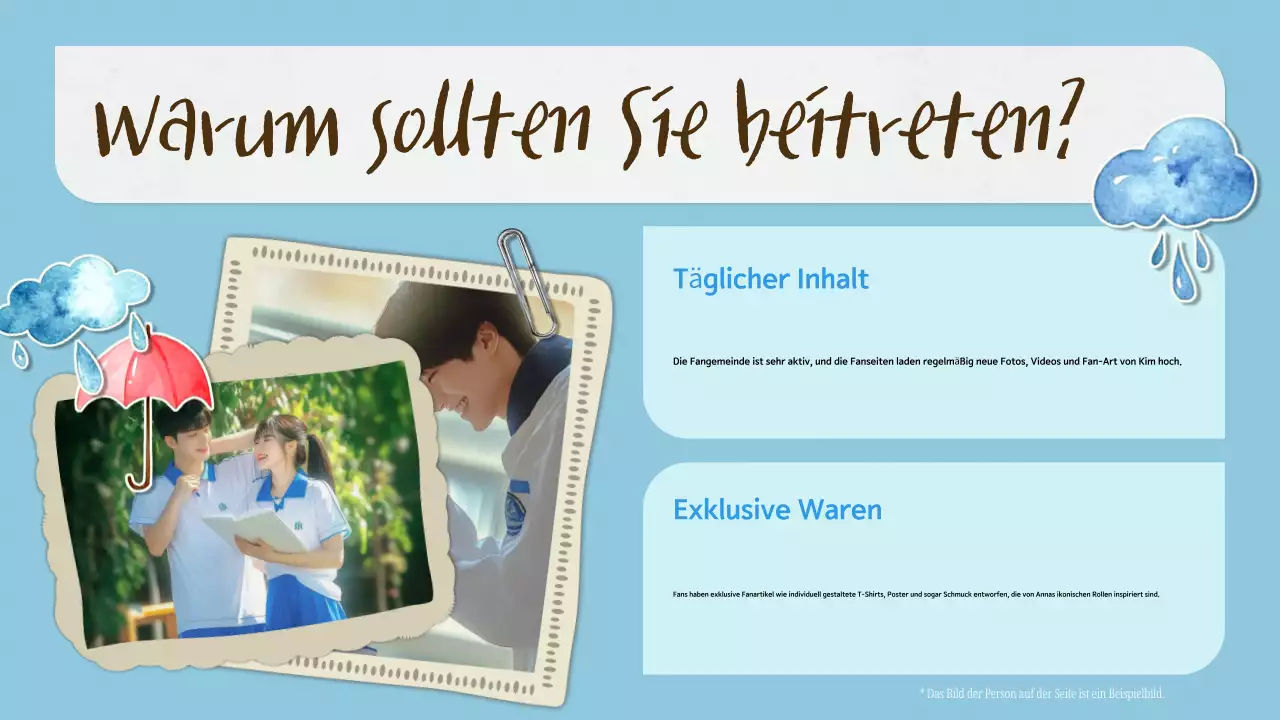 Blaue Ästhetik K-Drama Fandom Pitch Deck