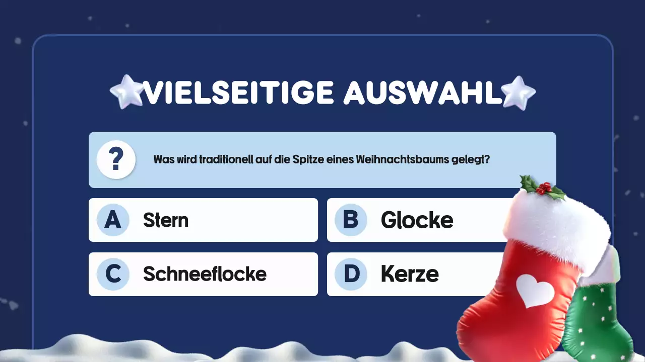 blaues weihnachtsquiz präsentation