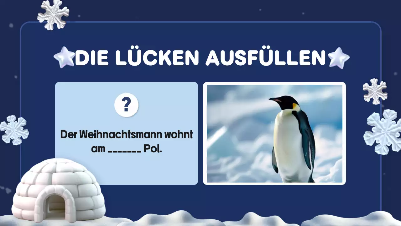 blaues weihnachtsquiz präsentation
