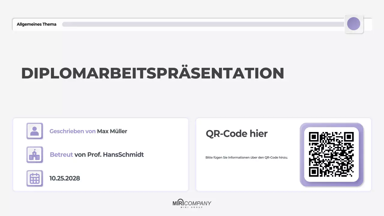 lila moderne These Präsentation