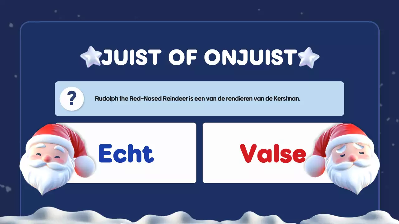 presentatie blauwe kerst quiz