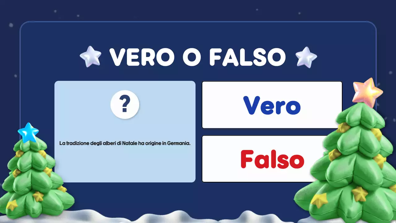 presentazione del quiz natalizio blu