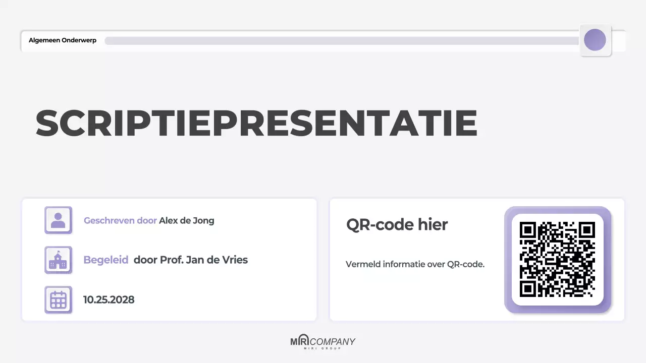 paars moderne scriptiepresentatie