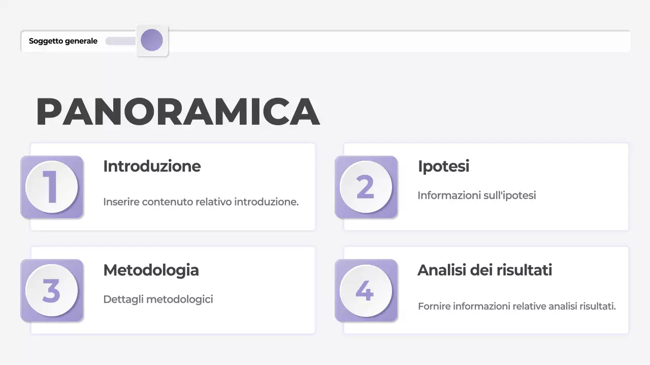 presentazione di tesi moderna in viola
