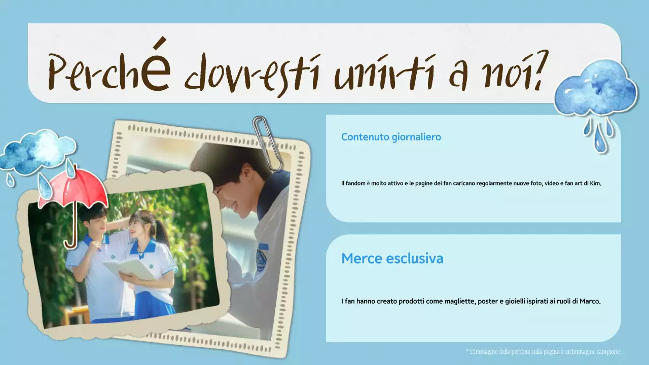 fandom estetico blu del k-drama pitch deck