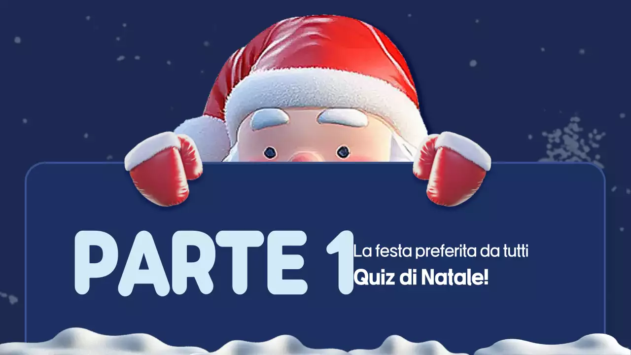 presentazione del quiz natalizio blu