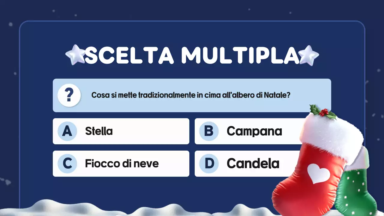 presentazione del quiz natalizio blu
