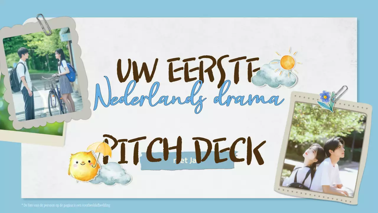 blauw esthetisch k-drama fandom pitch deck