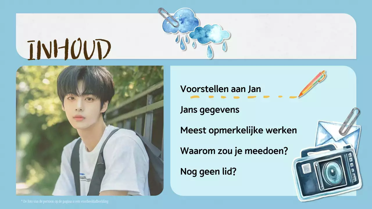 blauw esthetisch k-drama fandom pitch deck