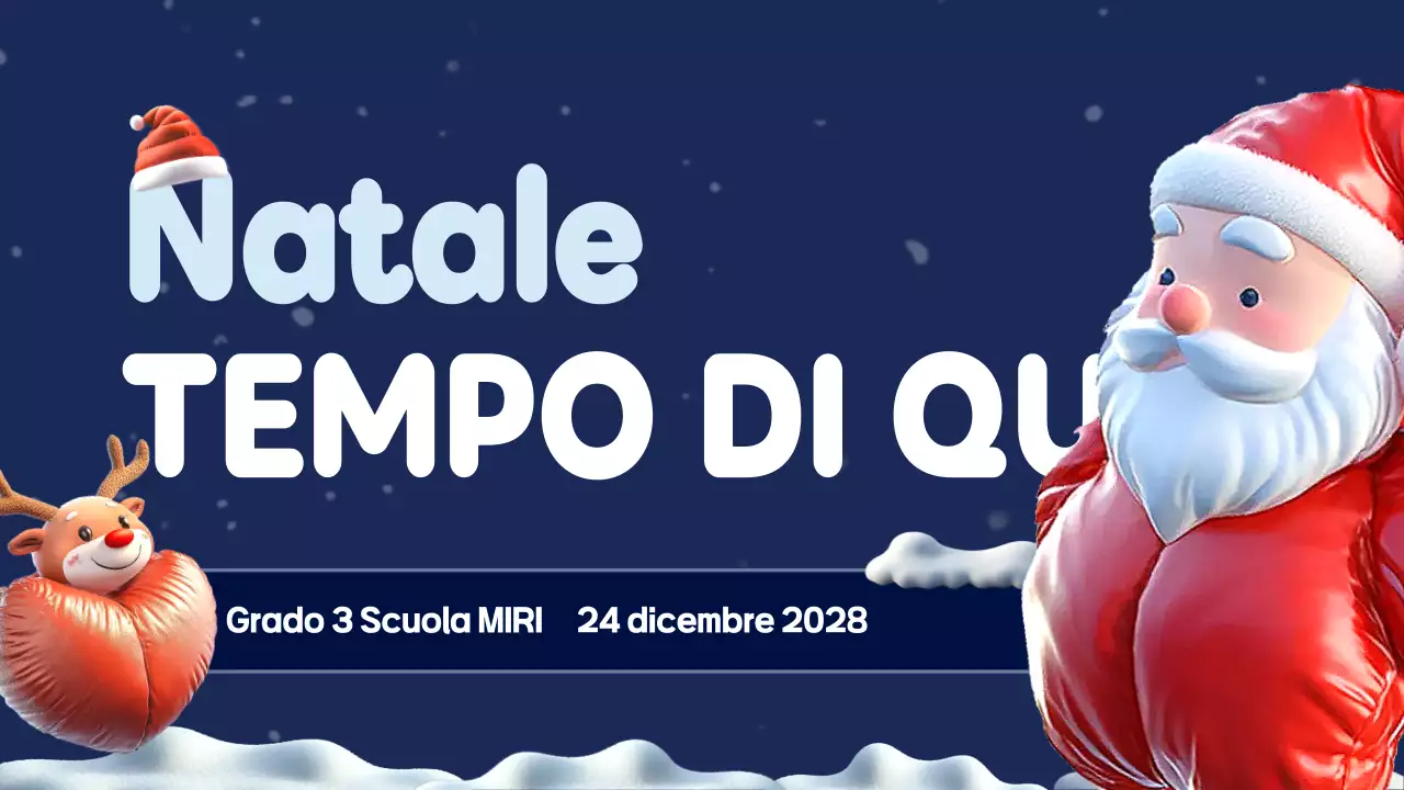 presentazione del quiz natalizio blu