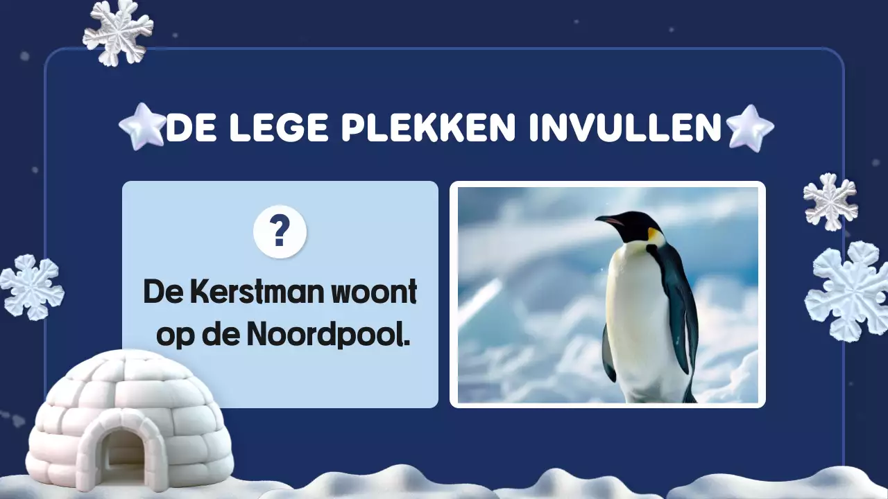 presentatie blauwe kerst quiz