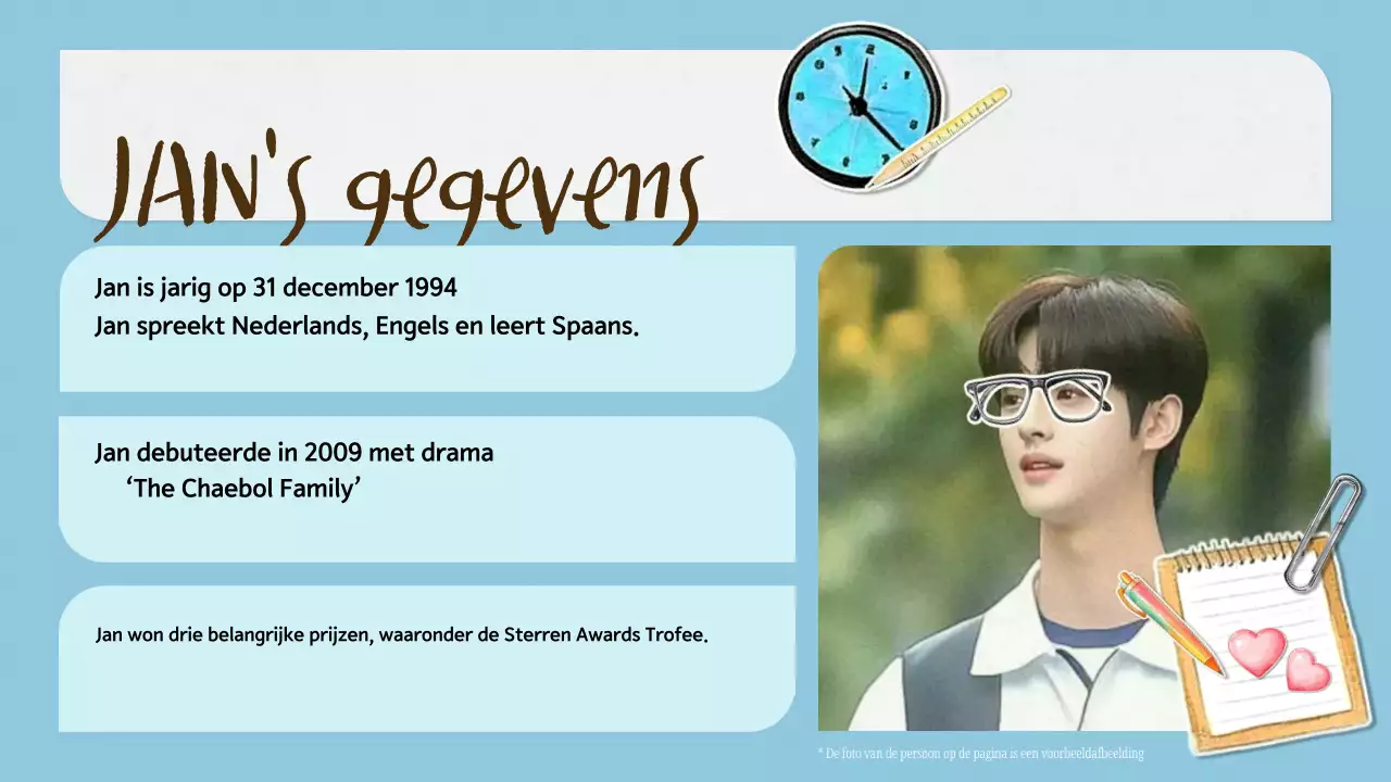 blauw esthetisch k-drama fandom pitch deck