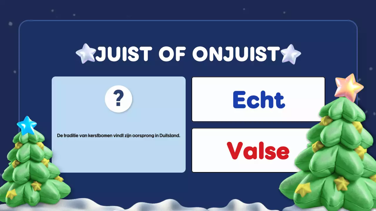 presentatie blauwe kerst quiz