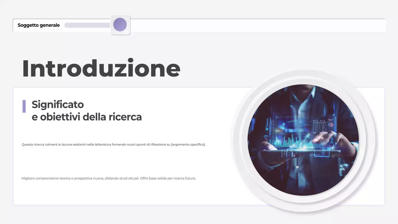 presentazione di tesi moderna in viola