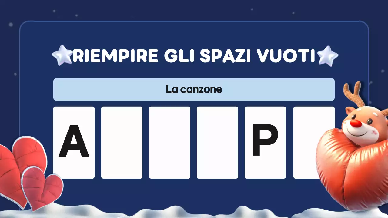 presentazione del quiz natalizio blu