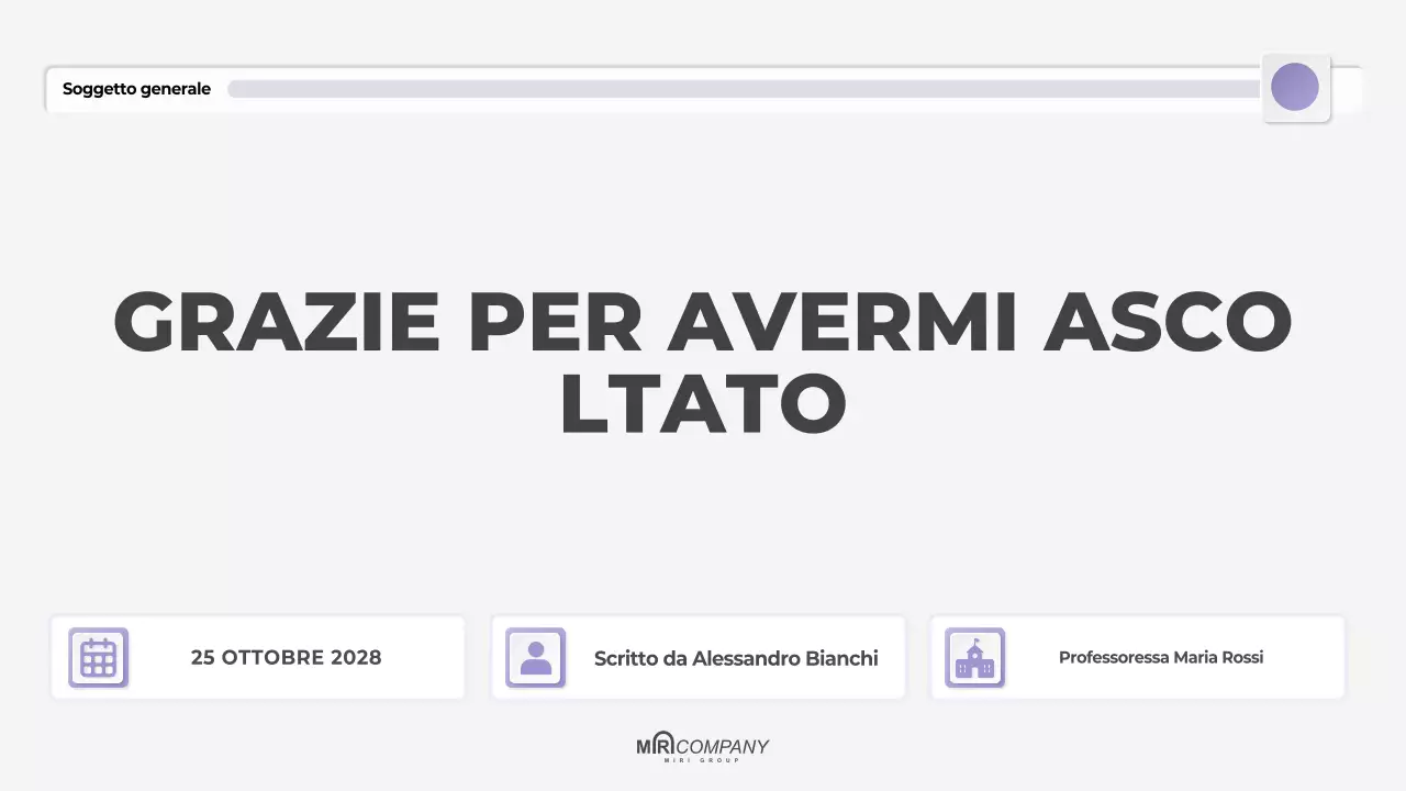 presentazione di tesi moderna in viola