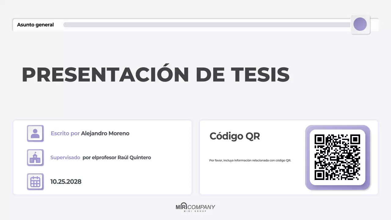 purple modern thesis presentation