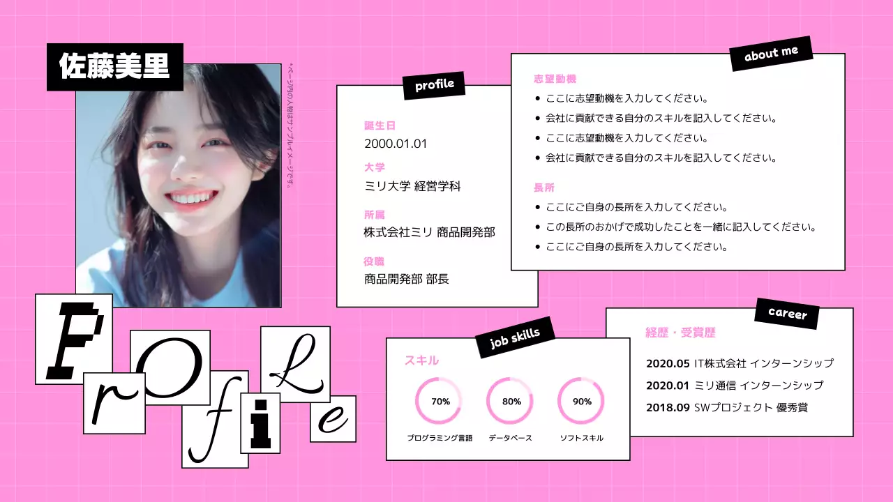 ピンク ポップ プロフィール プロフィール