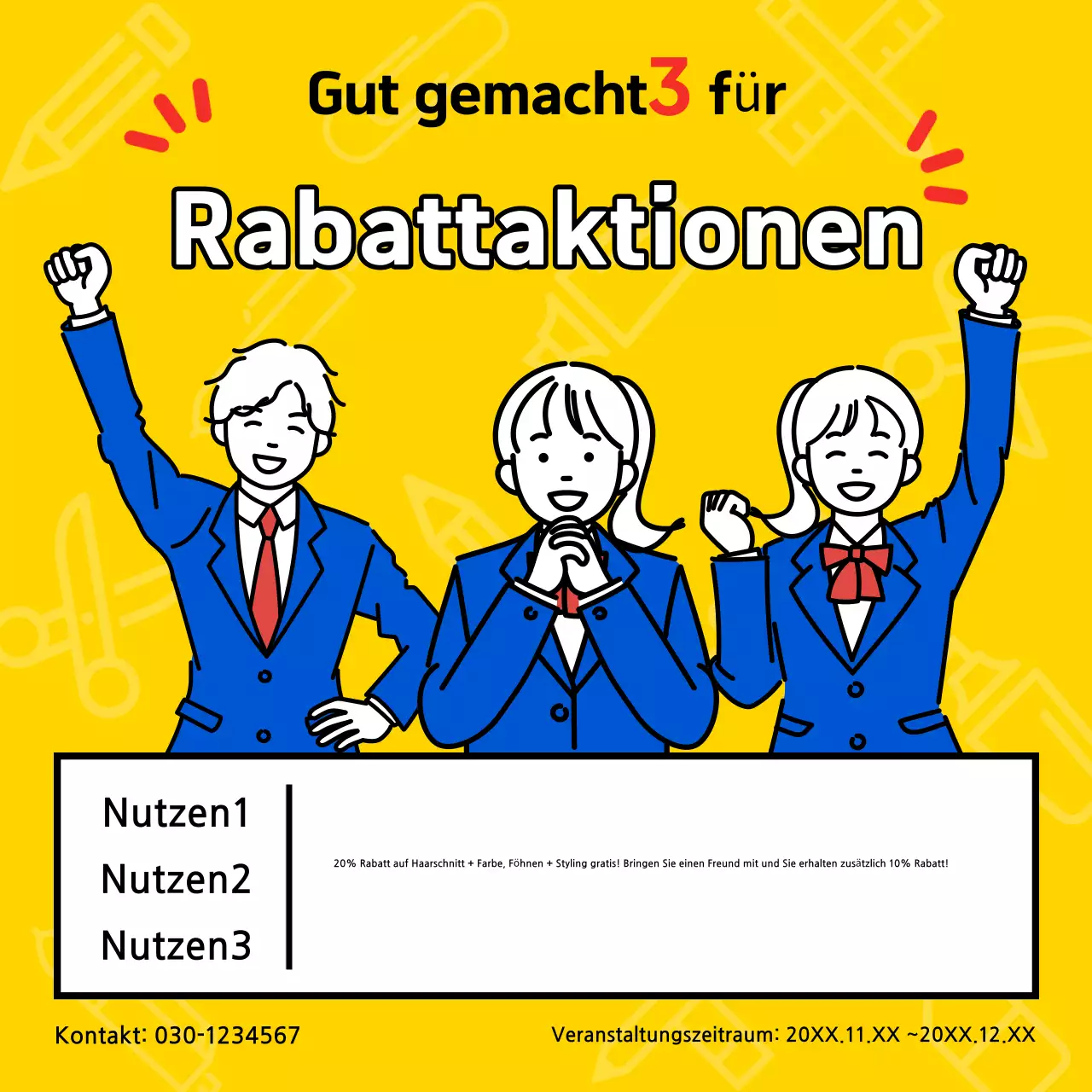 Werben Sie für Ihre Yellow Pop Veranstaltung