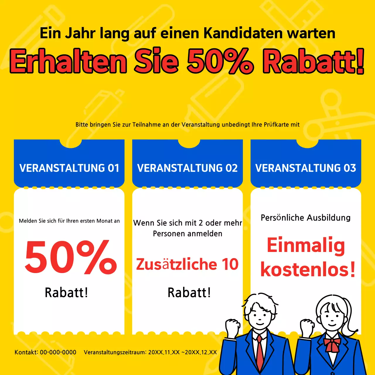 Werben Sie für Ihre Yellow Pop Veranstaltung
