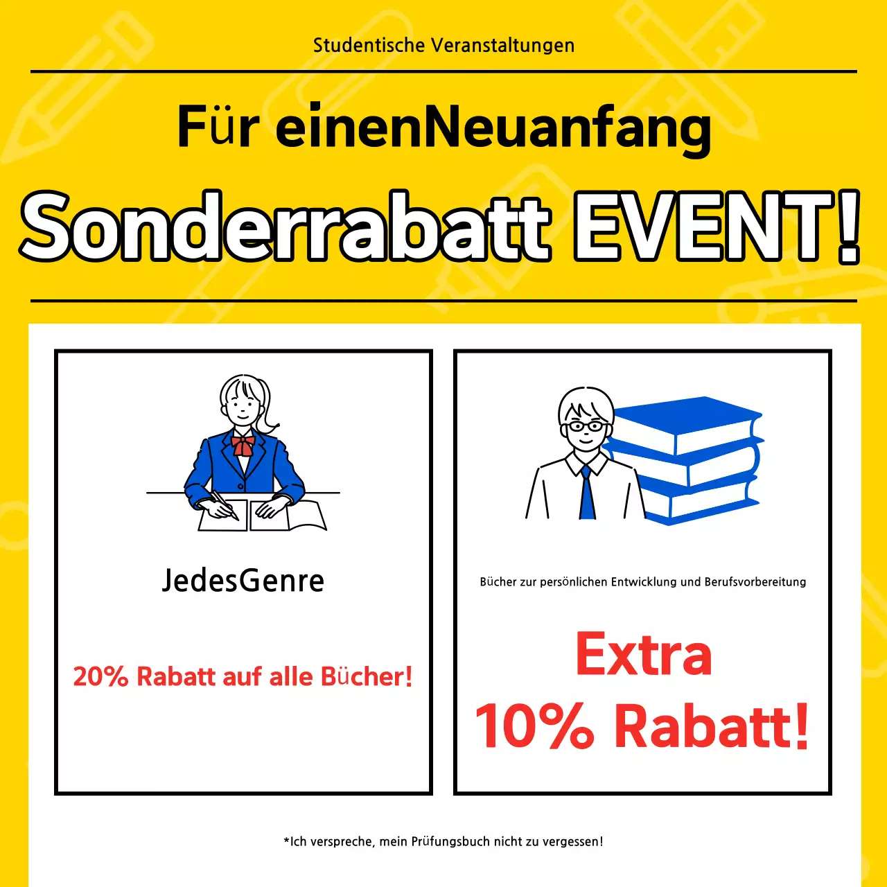 Werben Sie für Ihre Yellow Pop Veranstaltung