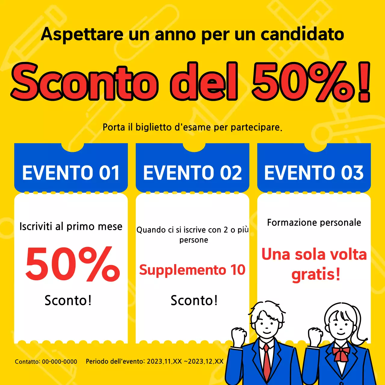 Promuovete il vostro evento Yellow Pop