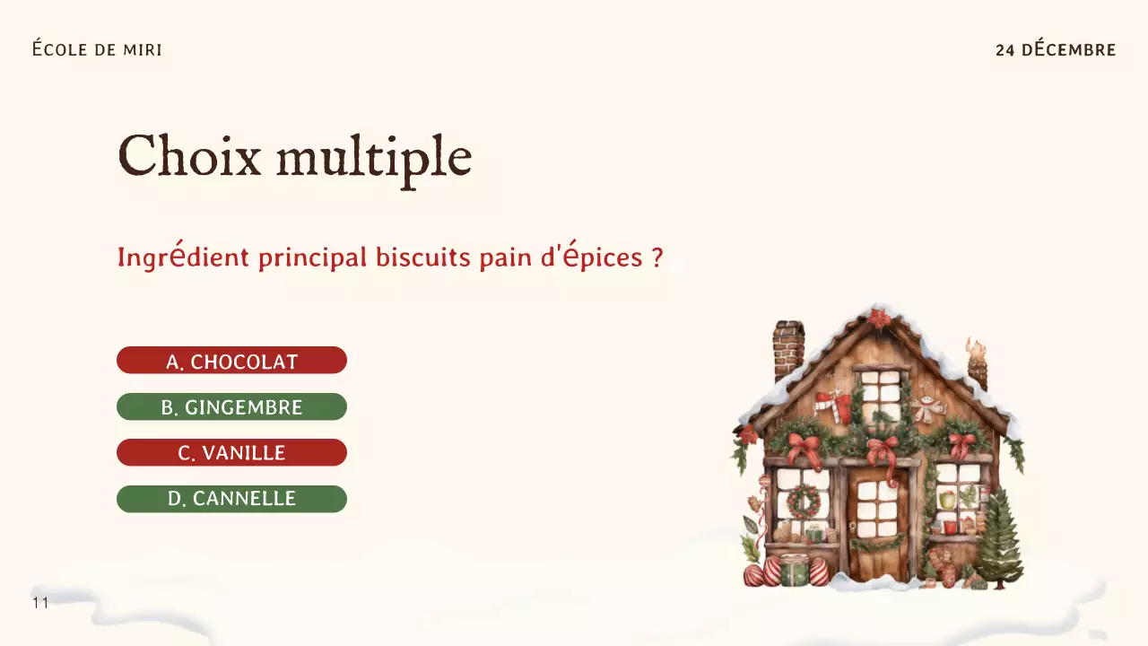 invitation traditionnelle de Noël beige